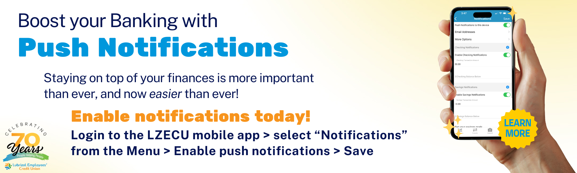 Turn on Push Notifications today!